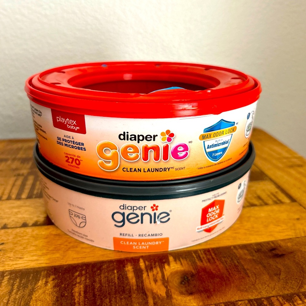 Diaper Genie Diaper Pail Refills, Clean Laundry Scent, 2 Refills 270 Count each